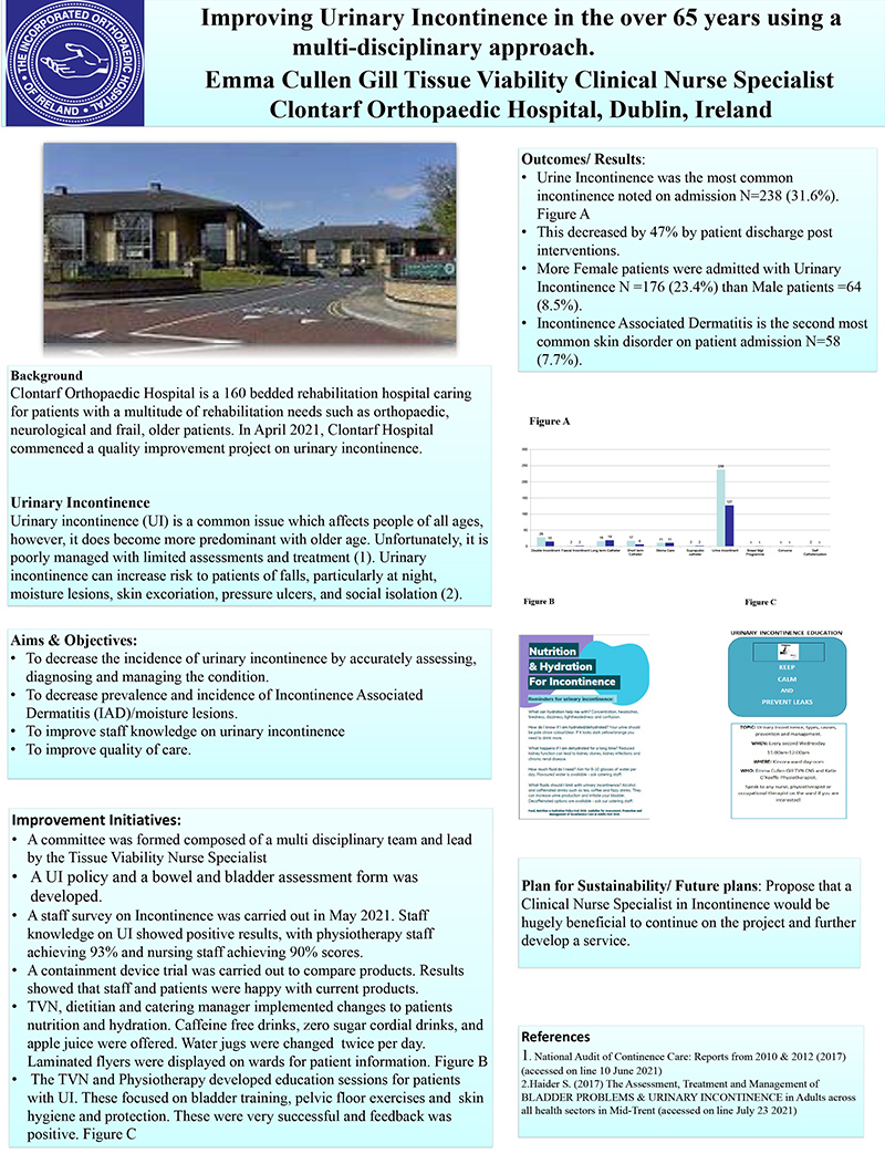 Improving Urinary Incontinence in the over 65 years using a multi-disciplinary approach 2022
